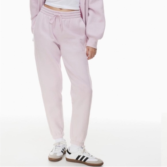 TNA Pants - TNA Cozy AF Light Pink Fleece Joggers Size Small